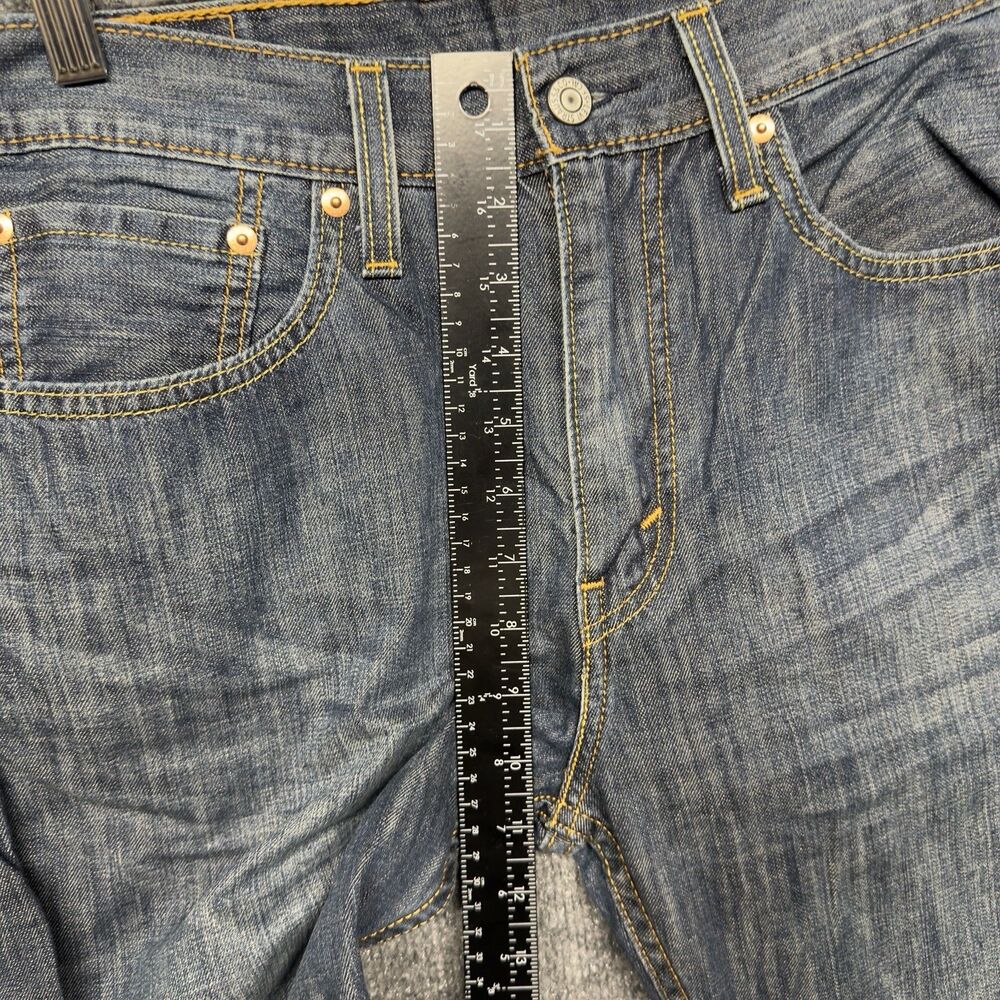 Levi's 527 Slim Bootcut Jeans Mens 32x30 Dark Wash Blue Denim 5-Pocket - Picture 14 of 16